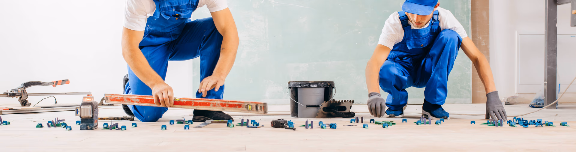 two men working on a construction job