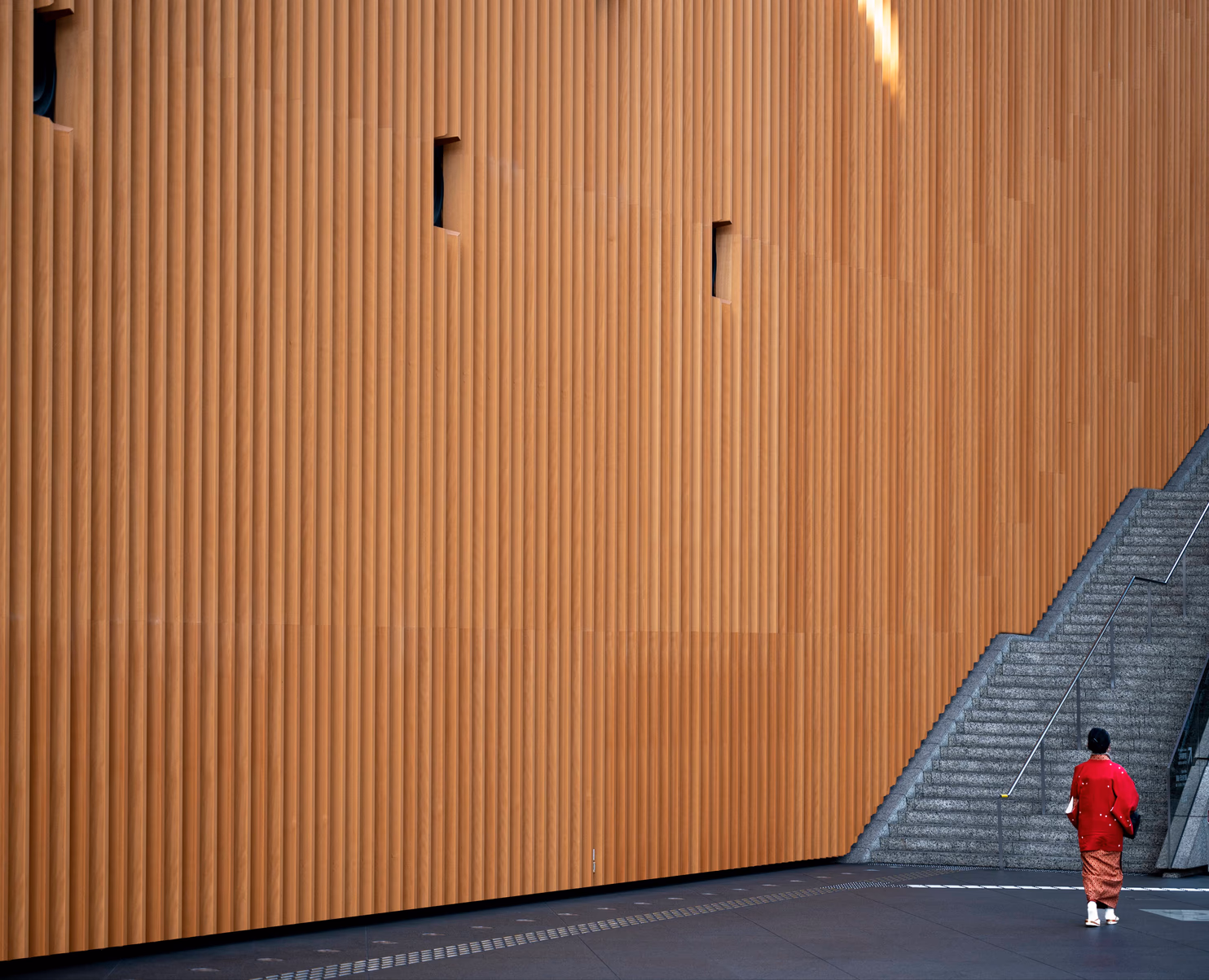 wooden siding of a commercial building